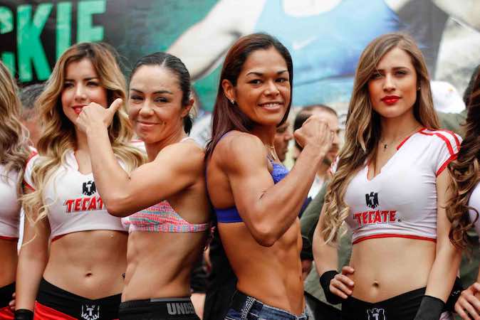 Se llevó a cabo el pesaje para la pelea entre las boxeadoras Jackie Nava y la venezolana, Alys Sánchez, que disputarán el campeonato mundial femenil peso supergallo de la AMB, en la ciudad de Tijuana.