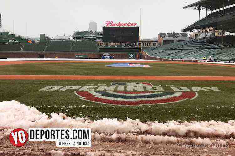 La nieve cancela Opening Day en Wrigley Field la casa de los Cachorros de Chicago