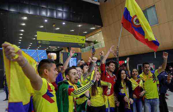 Colombia aterriza Kazán a una semana de su debut ante Japón
