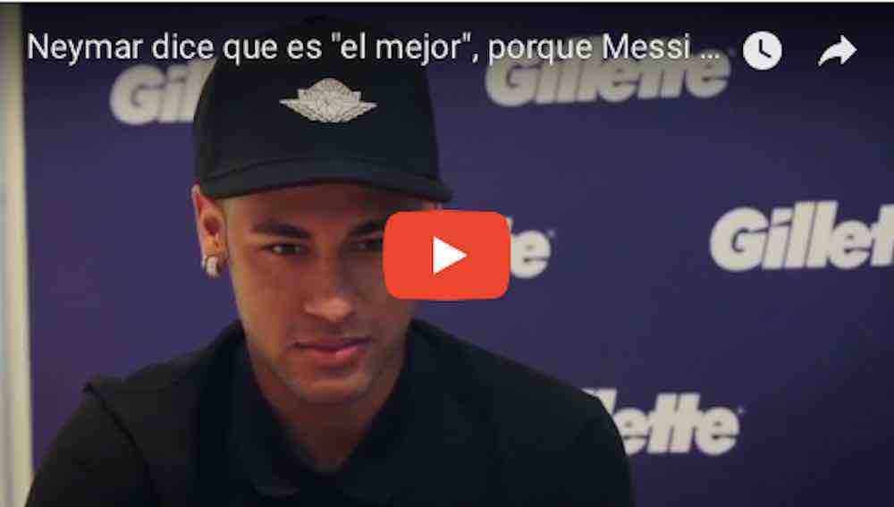 Neymar dice que es "el mejor", porque Messi y Cristiano "son de otro planeta"